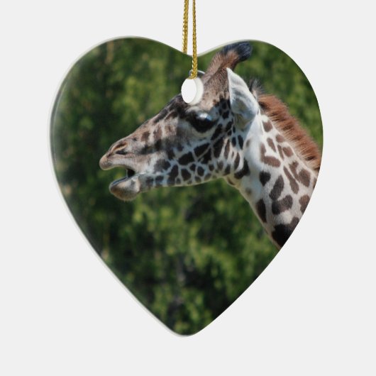 Giraffe, die Verzierung isst Keramikornament (Rechts)