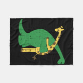 Giraffe Dinosaur Hug Liebe Dino Animals Safari Hal Fleecedecke (Vorderseite (Horizontal))
