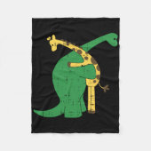 Giraffe Dinosaur Hug Liebe Dino Animals Safari Hal Fleecedecke (Vorderseite)