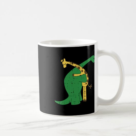 Giraffe Dinosaur Hug Liebe Dino Animals Safari Hal Kaffeetasse (Rechts)