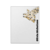 Giraffe Doodle Art Personalisiert Stationierung Notizblock (Rotiert)