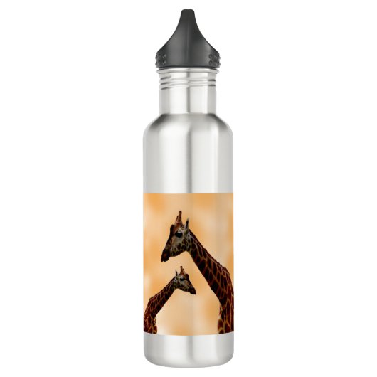 Giraffe doppelte Schwierigkeit, Edelstahlflasche (Links)