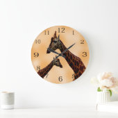 Giraffe doppelte Schwierigkeit,   Große Wanduhr (Zuhause)