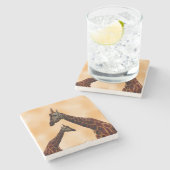 Giraffe doppelte Schwierigkeit, Steinuntersetzer (Seitenansicht)