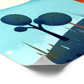 Giraffe Dreaming | Animal Kinderzimmer Art Poster (Ecke)