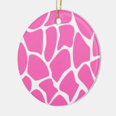 Giraffe-Druckmuster in hellrosa. Keramikornament (Links)
