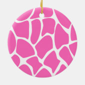 Giraffe-Druckmuster in hellrosa. Keramikornament (Hinten)