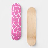 Giraffe-Druckmuster in hellrosa. Skateboard (Vorderseite)