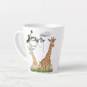 Giraffe-Duo-Tasse – Safari-Illustration Milchtasse (Linke Ecke)