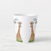 Giraffe-Duo-Tasse – Safari-Illustration Milchtasse (Vorderseite)