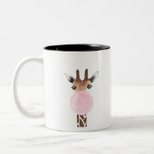 Giraffe durchbrennenbubblegum zweifarbige tasse (Links)