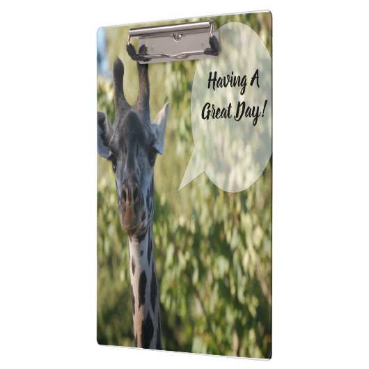 Giraffe-Dusche Klemmbrett (Links)