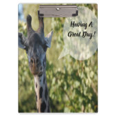 Giraffe-Dusche Klemmbrett (Vorderseite)