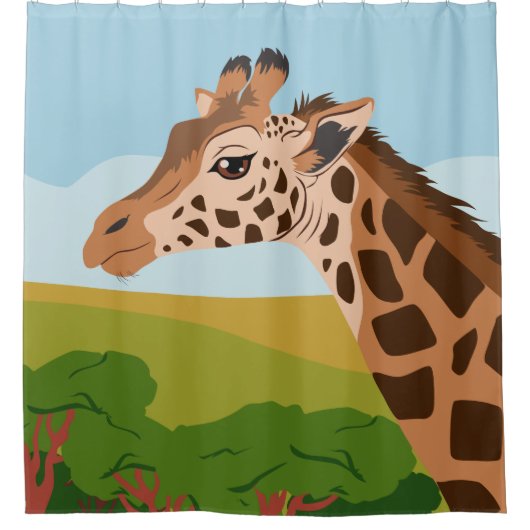 Giraffe Duschvorhang (Vorderseite)