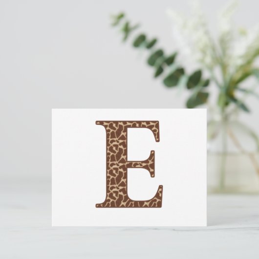 Giraffe E Postkarte (Stehend Vorderseite)