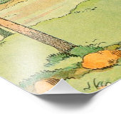 Giraffe Eating Acacia Blätter Illustriert Fotodruck (Ecke)