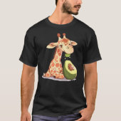 giraffe eating avocado, giraffe for men, giraffe f T-Shirt (Vorderseite)