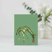 Giraffe Eating Watermelon Postkarte (Stehend Vorderseite)