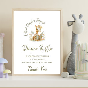 Giraffe Ein neues Kapitel beginnt Windel-Raffel-Sc Poster