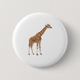 Giraffe eingewickelt in farbenfrohe Weihnachtslich Button