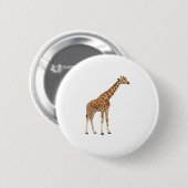 Giraffe eingewickelt in farbenfrohe Weihnachtslich Button (Vorne & Hinten)