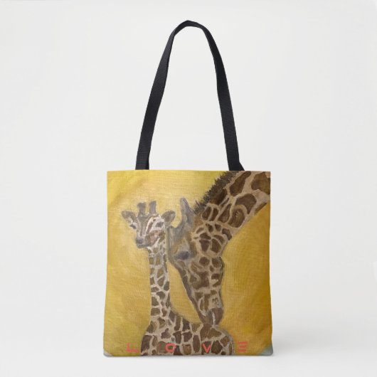 Giraffe-Einkaufstasche Mutter und Kind Tasche (Vorderseite)