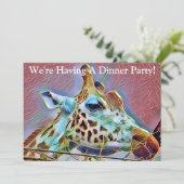 GIRAFFE EINLADUNG (Stehend Vorderseite)