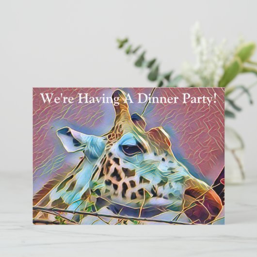 GIRAFFE EINLADUNG (Stehend Vorderseite)