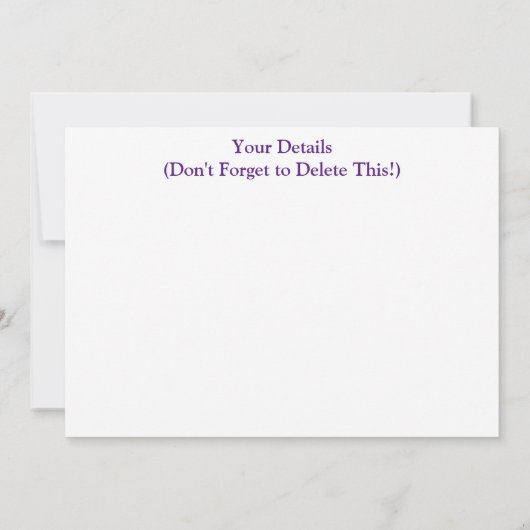 GIRAFFE EINLADUNG (Rückseite)