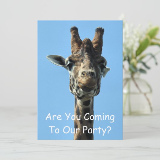 GIRAFFE-Einladung (Stehend Vorderseite)