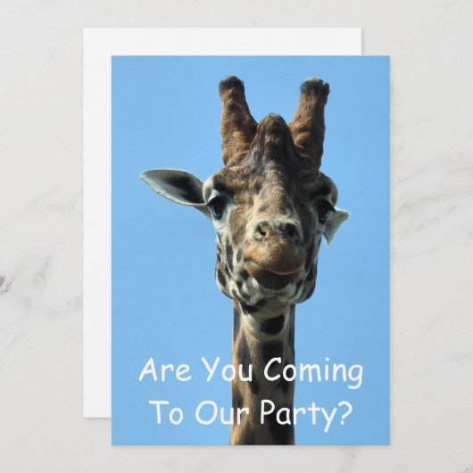 GIRAFFE-Einladung (Vorne/Hinten)