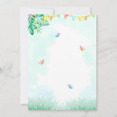 Giraffe Einladung zum Geburtstag Safari (Rückseite)