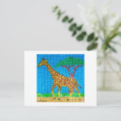 Giraffe (Einzelstück) - Postkarte (Stehend Vorderseite)
