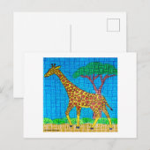 Giraffe (Einzelstück) - Postkarte (Vorne/Hinten)