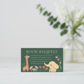 Giraffe Elephant Jungle Zoo Tierbuchanfrage Begleitkarte (Stehend Vorderseite)