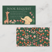 Giraffe Elephant Jungle Zoo Tierbuchanfrage Begleitkarte (Vorne/Hinten)