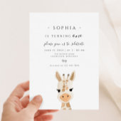 Giraffe Erster Geburtstag Einladung