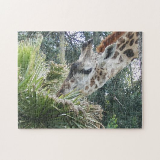 Giraffe Essen Nah Puzzle (Horizontal)