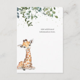 Giraffe Eucalyptus Baby Shower Begleitkarte