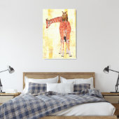 Giraffe & Eule Leinwand (Insitu (Schlafzimmer))