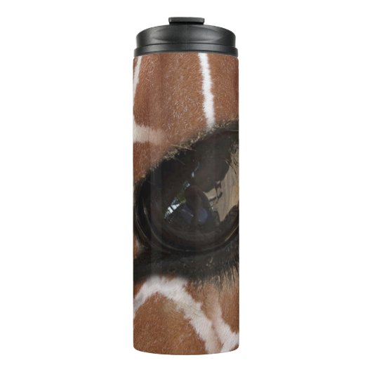 Giraffe Eye Nah-Up Thermosbecher (Vorderseite)