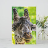 Giraffe Eyelashes Briefpapier (Stehend Vorderseite)