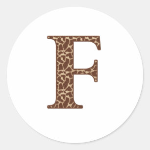 Giraffe F Runder Aufkleber