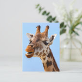 Giraffe Face Nah-up Fotografie Postkarte (Stehend Vorderseite)