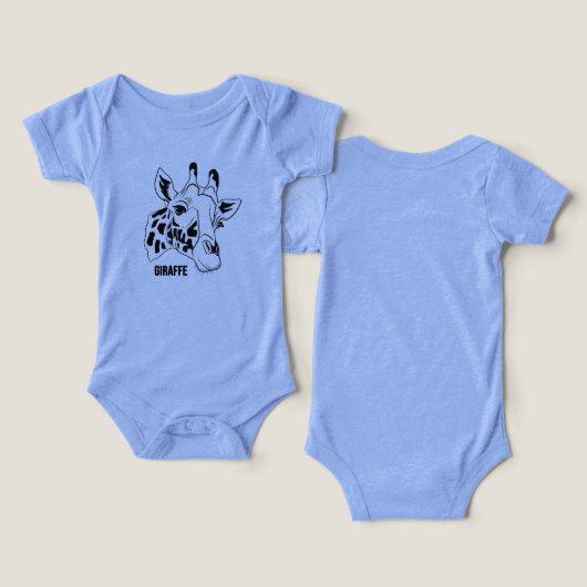 Giraffe face on Toddlers baby cloths (Design Vorderseite & Rückseite)