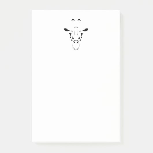 Giraffe Face Silhouette Post-it Klebezettel (Vorderseite)