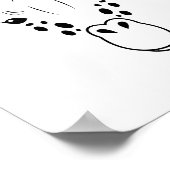 Giraffe Face Silhouette Poster (Ecke)