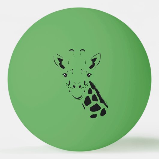 Giraffe Face Silhouette Tischtennisball (Vorderseite)