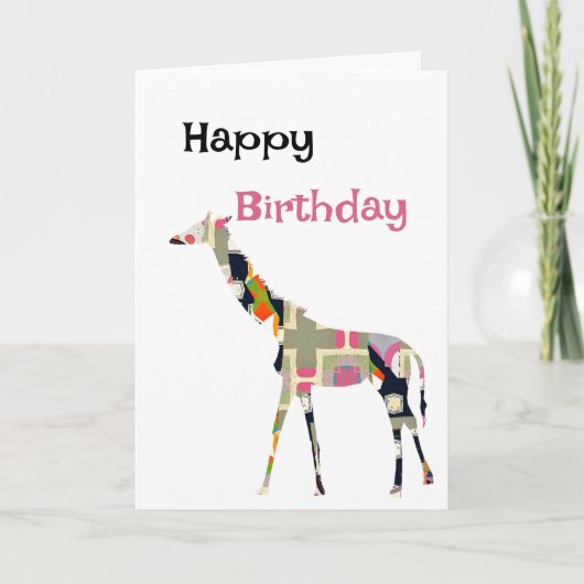 Giraffe Faltkarte Karte (Vorderseite)