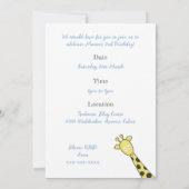 Giraffe Familie Einladung zum Geburtstag (Rückseite)